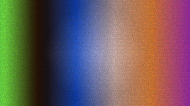 Canlı renk gradyanı ve geometrik mozaik desenli dinamik soyut arkaplan.