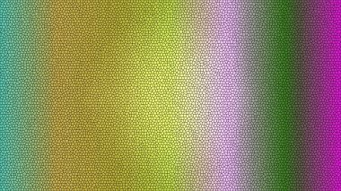 Cyan, sarı ve morumsu tonlarda renkli soyut mozaik deseni.