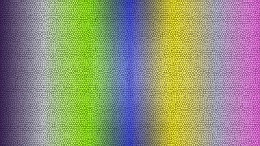 Soyut mozaik desen renklerin canlı bir gradyanı ve eşsiz bir dokuyu gösteriyor.