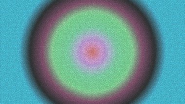 Etkileyici bir mozaik sanat arka planı. Canlı, eşmerkezli, renkli desenleri var.