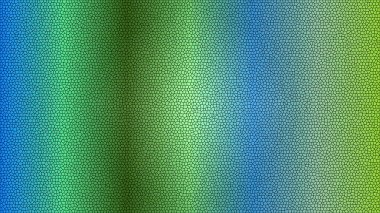 Canlı mavi ve yeşil eğimli soyut arkaplan ve karmaşık mozaik hücre deseni.