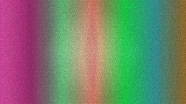 Canlı, soyut bir arkaplan, hücresel mozaik deseni ve renkli gradyanı var..