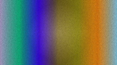 Renk gradyanı ve geometrik mozaik dokusuna sahip canlı soyut arkaplan.