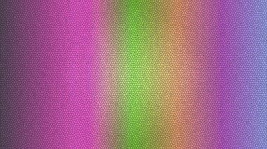 Pembe, yeşil, turuncu ve mor renklerde boyalı cam gradyan içeren soyut arkaplan.