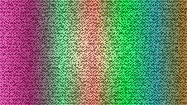 Canlı, soyut bir arkaplan, hücresel mozaik deseni ve renkli gradyanı var..