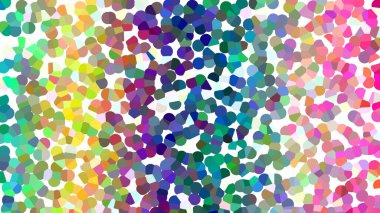 Küçük, canlı, düzensiz renkli noktaların yer aldığı modern sanatsal arkaplan.