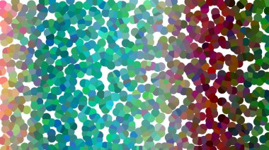 Düzensiz renkli mozaik şekilleri olan canlı soyut dijital sanat arkaplanı.