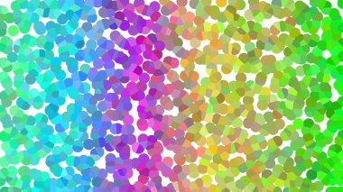 Dinamik desenli yüzey, küçük, çeşitli, parlak renkli şekiller içerir..