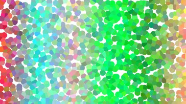 Dinamik soyut desen, beyaz üzerinde küçük, renkli noktalardan oluşan bir spektrum..