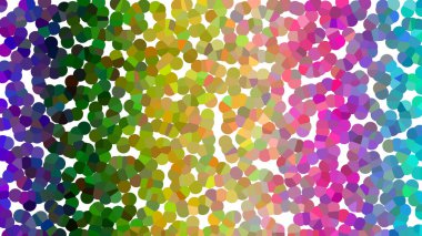 Çok renkli mozaik noktalar içeren dinamik soyut desen