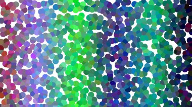 Soyut hücresel mozaik desen beyaz üzerinde canlı bir renk gradyanı içerir.