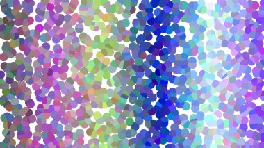 Renkli, düzensiz noktalar ve piksellerden oluşan canlı bir mozaik içeren dijital sanat eserleri.