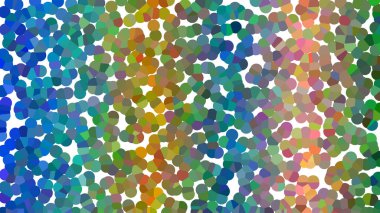 Renkli soyut pikselli arka plan, küçük düzensiz şekiller canlı bir dijital mozaik oluşturuyor..