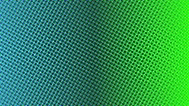 Mavi ile yeşil arası gradyan yarım ton nokta desenli canlı soyut arkaplan.