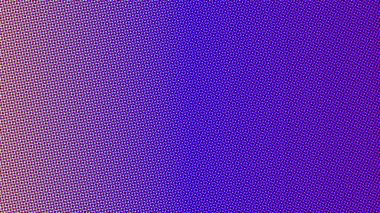 Ayrıntılı yarım ton nokta deseni kırmızıdan koyu mor-maviye dinamik bir gradyan oluşturuyor.