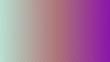 Canlı yarım tonlu noktalar yoğun mordan açık cyana doğru pürüzsüz bir renk gradyanı oluşturuyor..