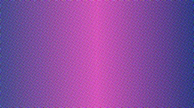 Yarım tonluk nokta desenli soyut arkaplan, canlı mordan maviye doğru eğimli..