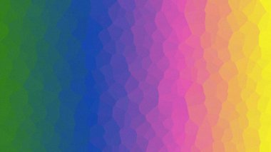 Renkli gradyan arkaplan, çokgen hücre deseni, canlı renkler, modern tasarım, gürültü.
