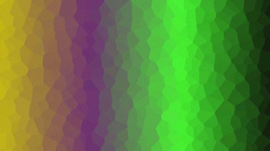 Geometrik desenli arkaplan, sarı-mor-yeşil renk gradyan efektleri.