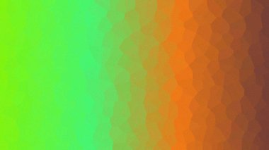 Yeşil rengin soyut gradyanı hafif bir gürültü ve çokgen desenle turuncuya dönüşüyor..
