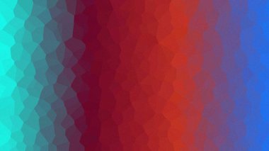 Gürültülü hücresel mozaik deseni ve renk eğimine sahip canlı soyut arkaplan.