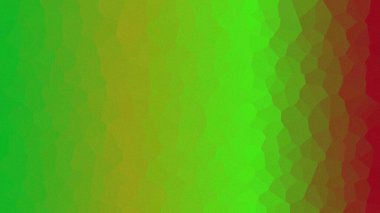 Canlı yeşilden koyu kırmızıya, mozaik desenler içeren soyut eğimli arkaplan.