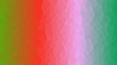 Canlı yeşil, kırmızı, pembe ve mor kristal mozaik eğimli soyut arkaplan.