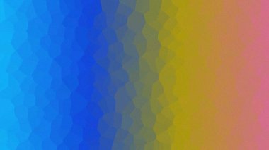 Mozaik benzeri geometrik soyut şablona sahip canlı renk gradyan arkaplan.