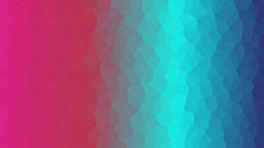 Soyut mozaik çokgen desenli ve tahıllı canlı fuşya-mavi gradyan..