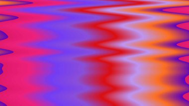 Dinamik zigzag dalgaları ve pürüzsüz renk geçişlerini içeren renkli soyut desen.