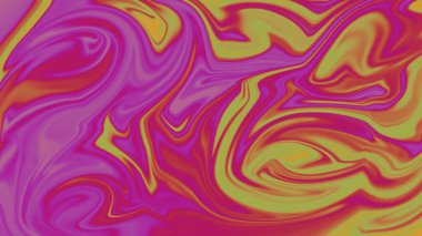 Dinamik soyut arkaplan kıvrımlı fuşya, morumsu, sarı ve turuncu renkli..