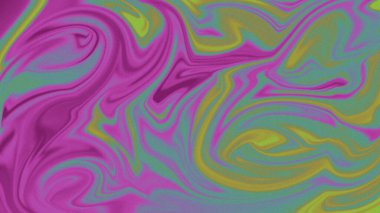 Dinamik sıvı sanat arka planında girdap moru, deniz mavisi ve limon yeşili renkler, kumlu dokular