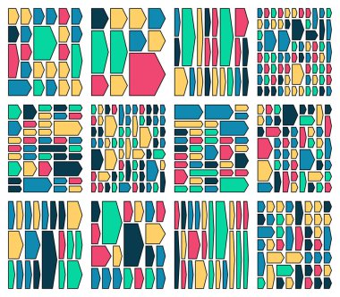 Sharp chevron arrow visuals suited for crisp clean modular interface patterns in modern layouts