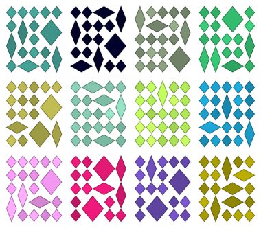 Versatile diamond rhombus bento arrangement ideal for multiple creative concepts and professional uses