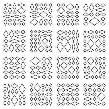 Smooth diamond rhombus grid arrangement ideal for polished digital designs requiring balanced visual structure