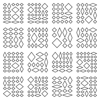 Simple diamond rhombus bento arrangement offering neat balanced composition suited for clean design work