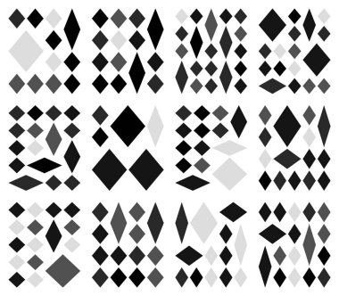 Elegant diamond rhombus grid arrangement offering stylish minimal visual themes for modern artistic use
