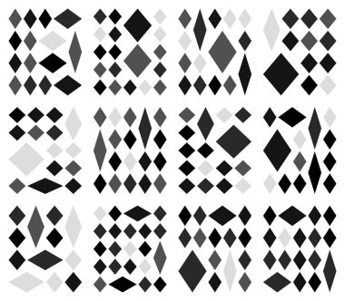 Inspirational diamond rhombus grid composition created for creative professionals seeking clean stylish layouts