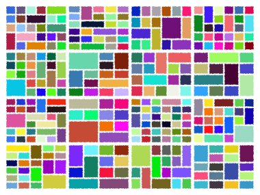 Futuristic glitch pixel themed design forming unique stylish bento grid arrangement for digital creators