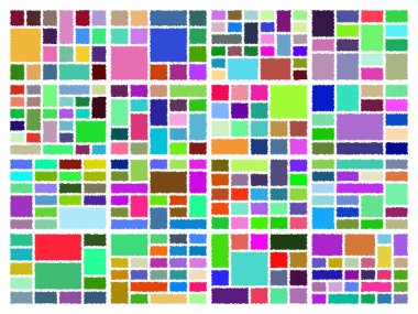 Futuristic digital artistic style using glitch pixels in clean bento grid layout for creators