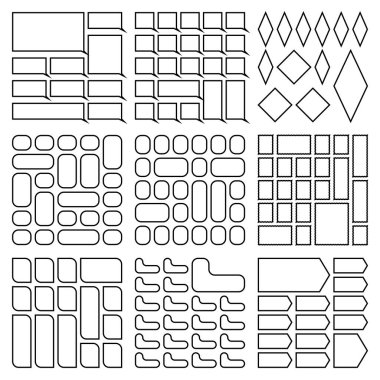 Unique outline bento grid mix artwork suitable for creative enhancement across diverse digital projects