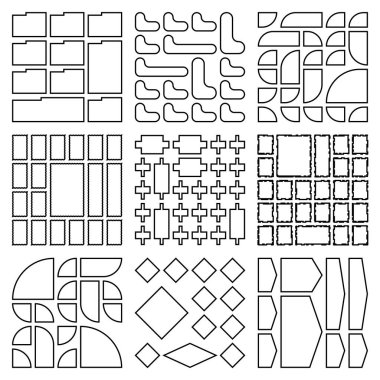 Detailed outline bento grid mix elements suitable for polished professional branding and layout solutions