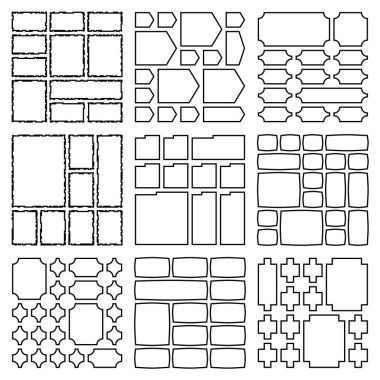 Modern outline bento grid mix concept collection crafted for clean aesthetics and refined digital layouts