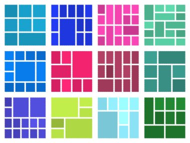 Creative wavy scallopad bento grid style suited for strong contemporary digital branding elements