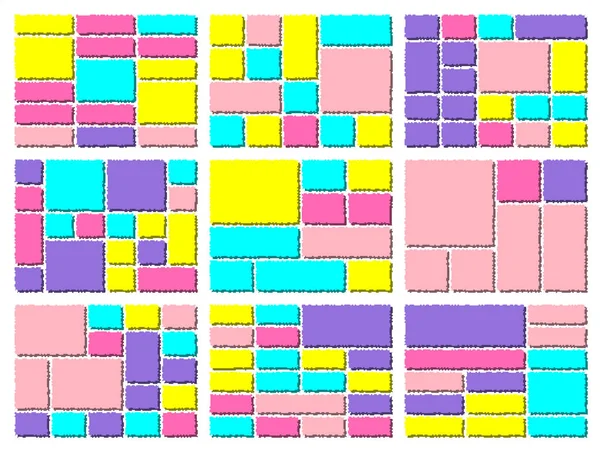 Digital pixel glitch abstract grid artwork presenting unique distorted colorful modern artistic pattern elements