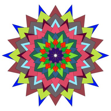 Anlamlı soyut geometrik dekoratif desenli cesur mandala sanatı