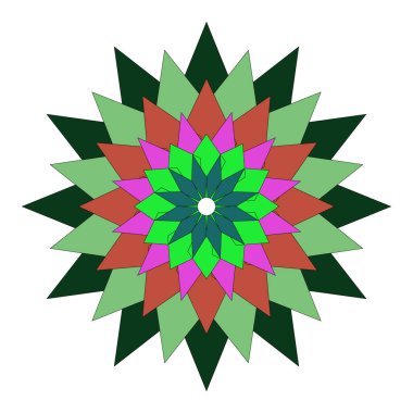 Detaylı renkli mandala tasarımı geometrik soyut çiçek motifleri ve yaratıcı tasarım