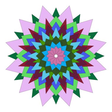 Renkli Mandala Sanatsal Çalışmaları Rafine Edilmiş Sanatsal İfadeyle Karmaşık Soyut Çiçek Motifleri