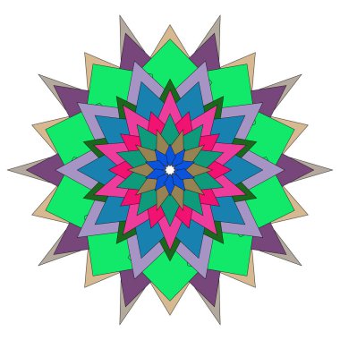 Kalın geometrik mandala çiçeği sanat eserleri yaratıcı ev dekorasyonu için parlak renkli soyut desenler sergiliyor