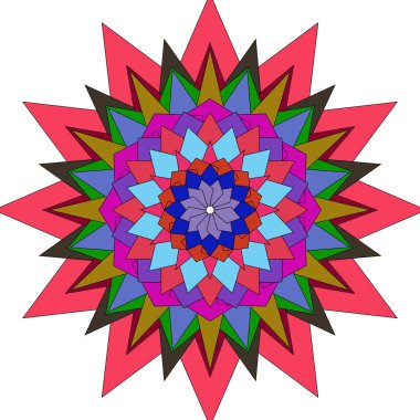 Canlı mandala geometrik tasarımı anlamlı modern iç dekoratif duvar temalarını yükseltmek için tasarlanmıştır.